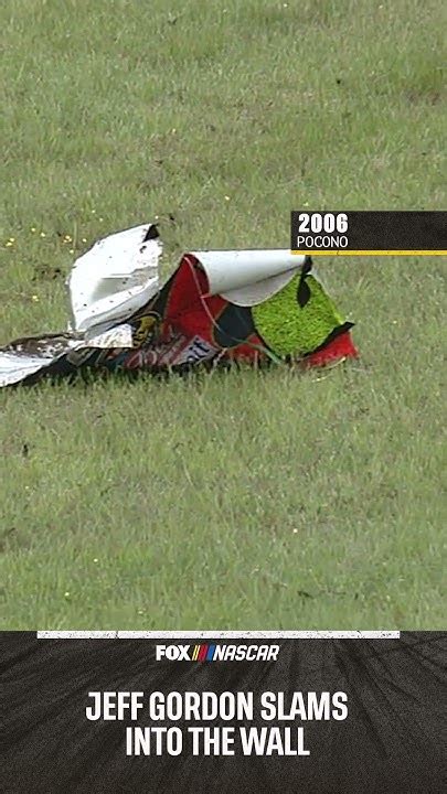Jeff Gordon slams into the wall 😱 #NASCAR #racing #pocono - YouTube