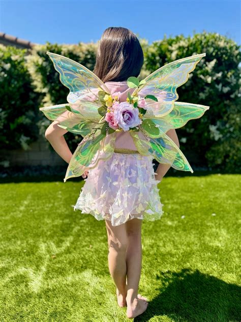 Gold Fairy Wings Girls Fairy Dress up Wings Custom Name Fairy Birthday ...