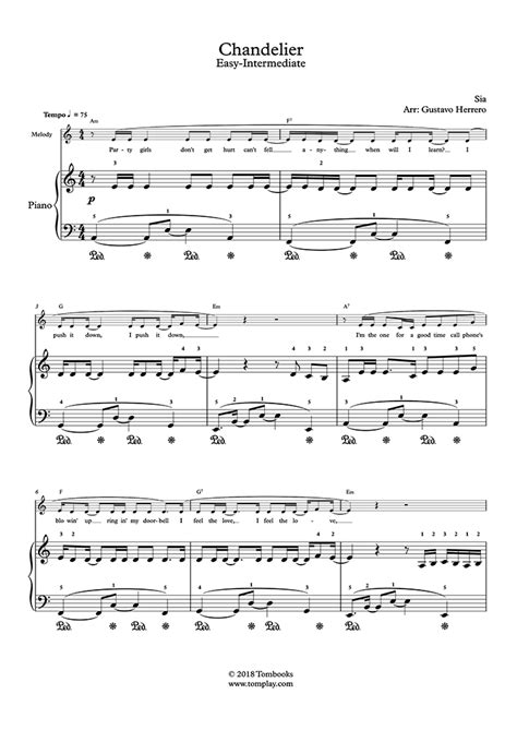 Chandelier (niveau facile/intermédiaire, avec orchestre) (Sia ...