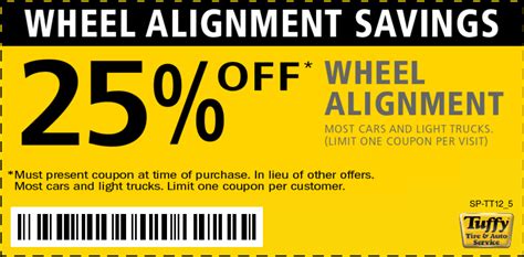 25% Off Wheel Alignment - Tuffy Appleton