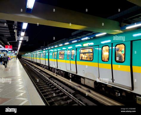 Cairo, Egypt, October 22 2024: The third line of The Cairo tunnel metro ...