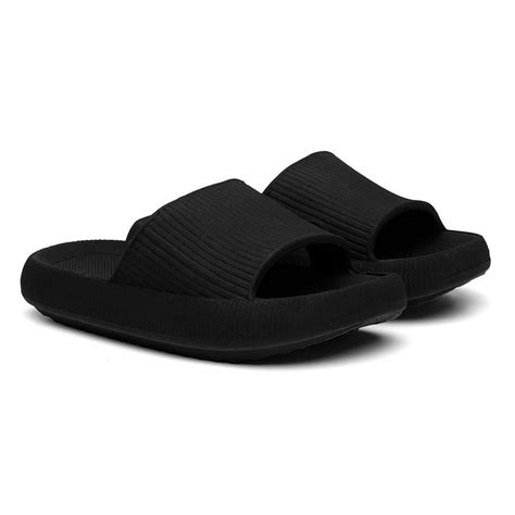Chinelo Nuvem Slide Leve Confortável Moderno - Preto | Netshoes