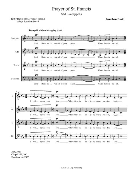 Prayer of St. Francis — Jonathan David