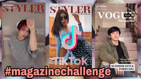 VOGUE TREND || MAGAZINE CHALLENGE ON TIKTOK - YouTube