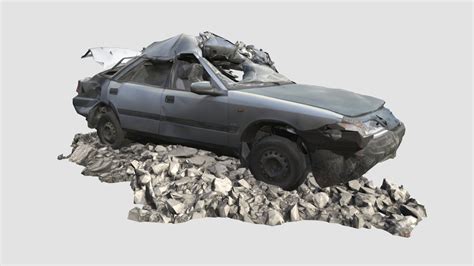 destroyed car - Buy Royalty Free 3D model by Evermotion [2a4b3fc ...