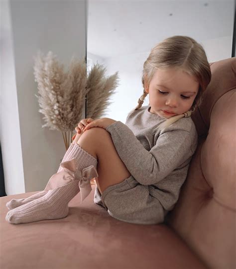 Girls Knee High Socks With Velvet Bow Baby Girl Socks | Etsy UK