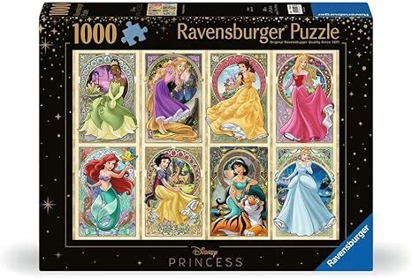 Ravensburger Disney Art Nouveau Princess 1000 Piece Jigsaw Puzzle for Adults - 12000497 - Handcrafted Tooling, Made in Germany, Every Piece Fits Together Perfectly