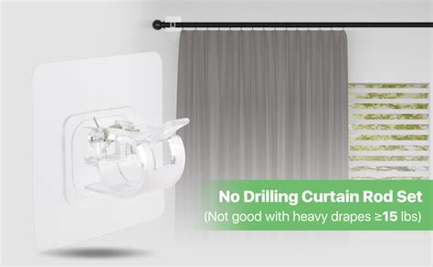 Curtain Rods No Drilling, 48 to 88 inch Curtain Rods for Windows with ...