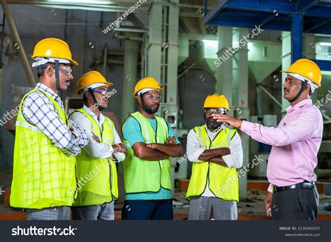 Manager Supervisor Advising Assigning Work Workers Stock Photo ...