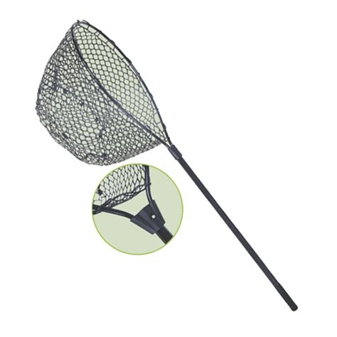 Anodizing Aluminium Frame Fishing Tackle Landing Net with Rubber Bag ...