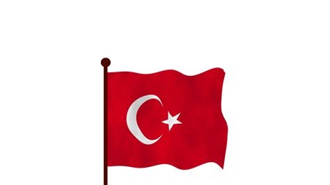 Turkey animated video raising the flag, introduction of the country ...
