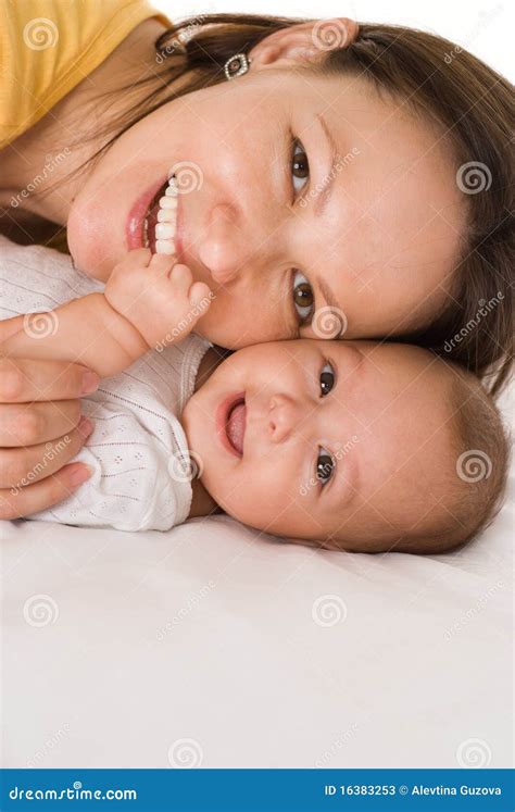 Happy mom and baby stock image. Image of mature, human - 16383253