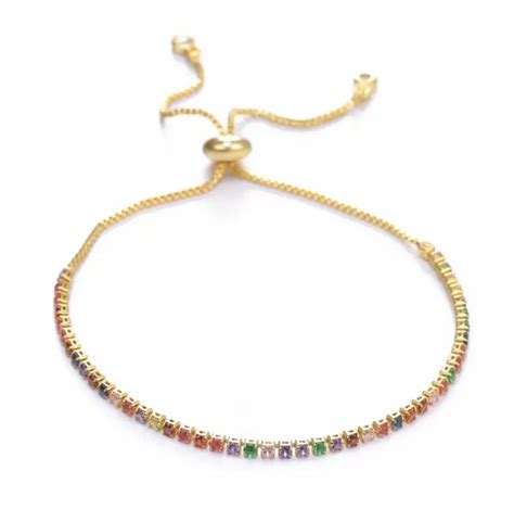 Bracelet tendance 2023- strass multicolore - BIJOUX FANTAISIE