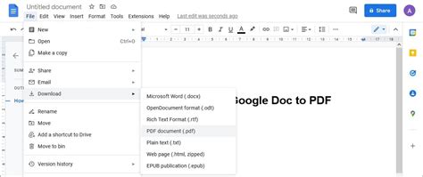 Comment Convertir Google Doc en PDF ? - PDF Candy blog