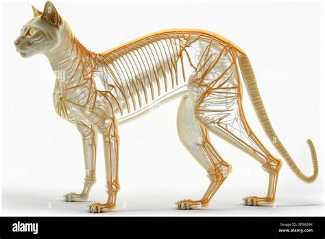 Realistic cat skeleton render isolated on white background Stock Photo ...