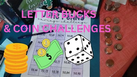 Cash Stuffing Letter Bucks, Coin Challenges Roll The Dice 🎲 - YouTube