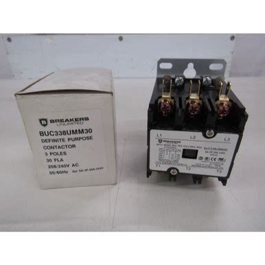 Breakers Unlimited BUC338UMM30 Definite Purpose Contactors 3P 30A 208 ...