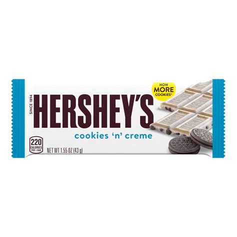 HERSHEY'S Cookies ‘N’ Creme Candy Bar, 1.55 oz