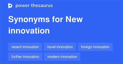 NEW INNOVATION Synonyms: 36 Similar Words & Phrases