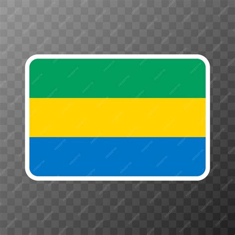 Couleurs Et Proportion Officielles Du Drapeau Gabonais Illustration ...