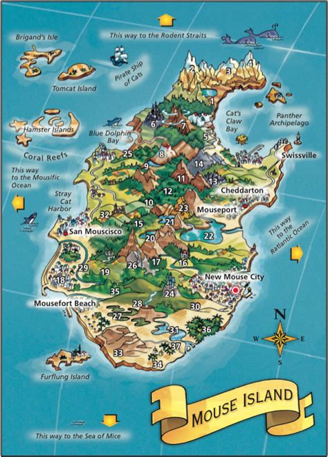The map of Mouse Island from the popular kids book Geronimo Stilton ...