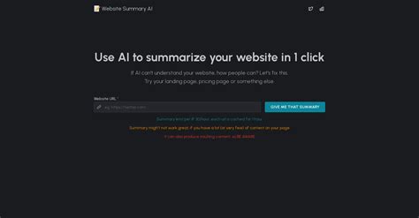 Website Summary AI | Best Website summaries AI Tool