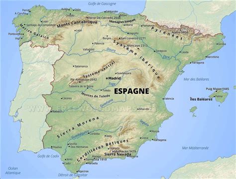 carte geographique espagne» Info ≡ Voyage - Carte - Plan