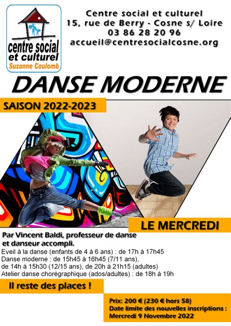Rappel : Inscriptions pour la danse - Centre Social et Culturel Suzanne ...