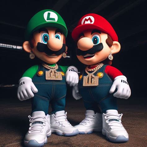 Mario y Luigi Gangster Wallpaper | Mini mario, Mario and luigi, Swag ...