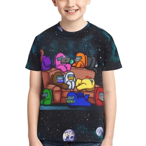 Among Us Crewmates Boys T Shirts - Youth Big Kids Active Athletic ...