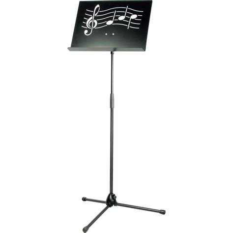 K&M Symphony Black Music Stand with Steel Desk 11865-000-55 B&H