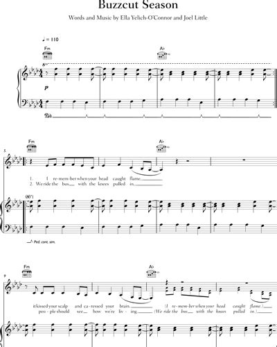 Buzzcut Season Sheet Music by Lorde | nkoda | Free 7 days trial