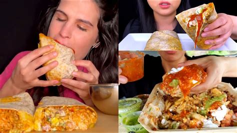 ASMR MUKBANG DELICIOUS BURRITO FOOD COMPILATION| BIG BITE EATING SOUNDS ...