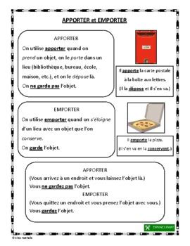 Apporter ou emporter ? by Chez Nathalie | Teachers Pay Teachers