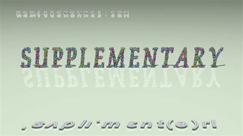 supplementary - pronunciation + Examples in sentences and phrases - YouTube