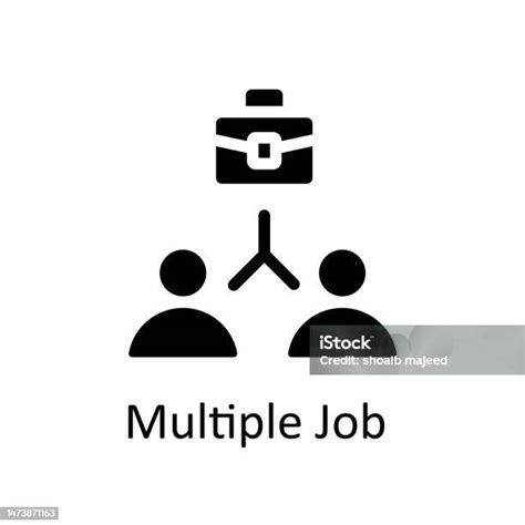 Plusieurs Icônes Solides Job Vector Stock Simple Dillustration Vecteurs ...