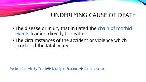 MEDICAL CERTIFICATION OF CAUSE OF DEATH (MCCD) | PPTX