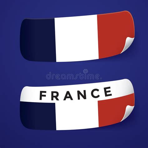 France Flag Sticker. Vector Illustration Decorative Design Stock Vector ...