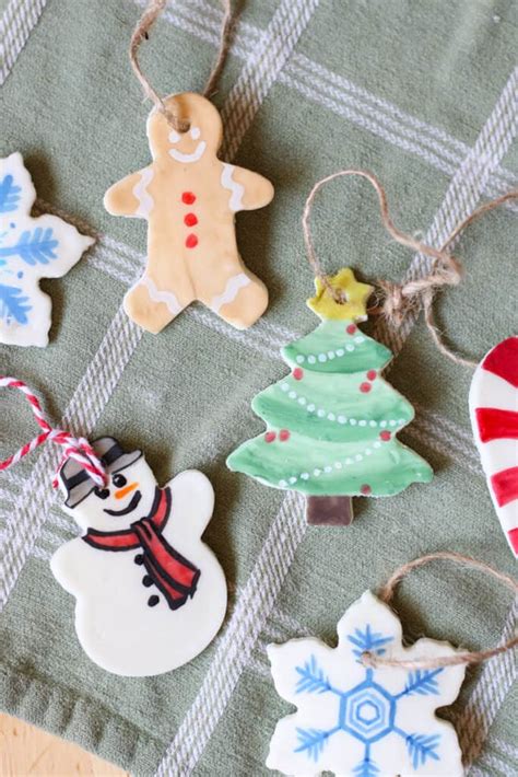 DIY Air Dry Clay Ornaments for Christmas - The Home Intent