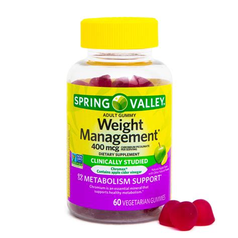 Spring Valley Non GMO Weight Management Dietary Supplement Gummies ...