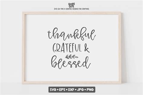 Thankful Grateful and Blessed SVG Illustration par GoodsCute · Creative ...
