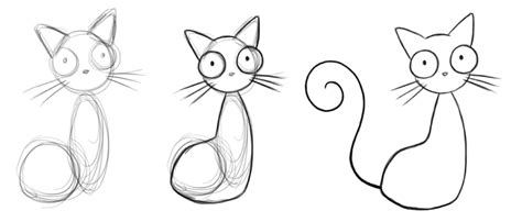 Dessiner un chat noir facilement, étape 2 | Dessins faciles, Dessin ...