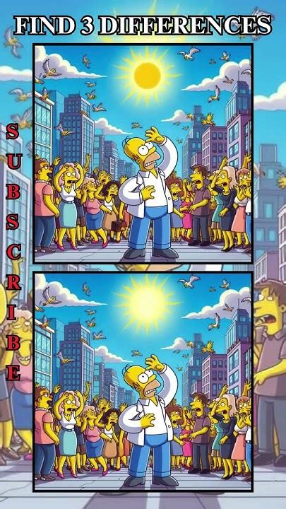 4K The Simpsons Spot the 3 Difference |Simpsons Find the 3 Difference ...