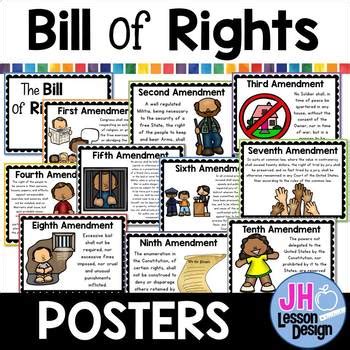 Bill of Rights Posters by JH Lesson Design | TPT