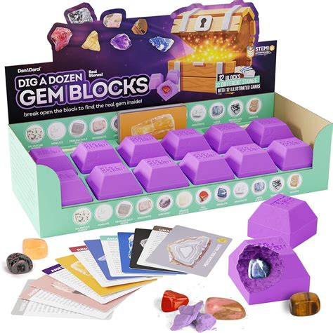 Dig a Dozen Gem Blocks - Break Open 12 Unique Gemstone Blocks and ...