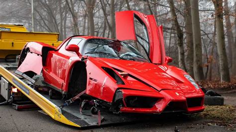Ultra rare Ferrari Enzo crashes into tree in the Netherlands