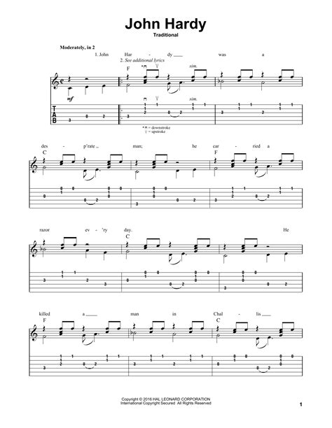 John Hardy (arr. Mark Phillips) by Traditional Sheet Music for Solo ...