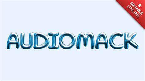 Audiomack | Police Caractères Bleue Métallique à Bulles | Générateur d ...