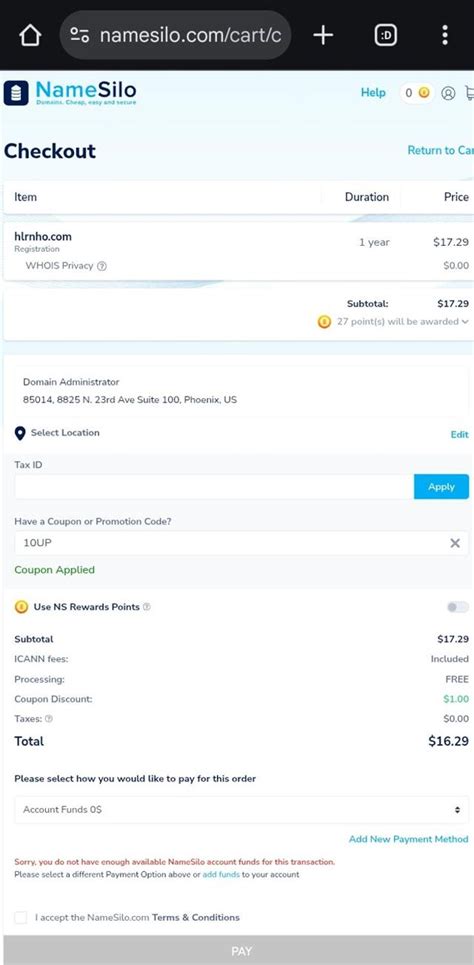 Namesilo Promo Codes (20 Verified) - 10% Off w/Code Oct 2025