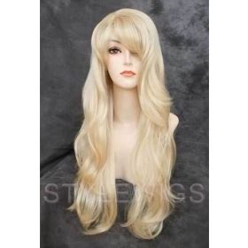 Buy Human Made Hair Extra Long Natural Wavy Light Blonde Wig Wigs SACN ...